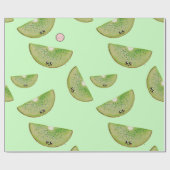 Kawaii Watercolor Kiwi Geschenkpapier (Flach)