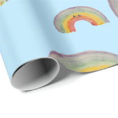 Kawaii Watercolor Rainbow Geschenkpapier (Rolleneckpunkt)