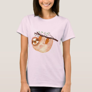Kawaii Watercolorsloth-Krawatten-T - Shirt