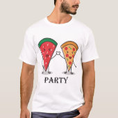Kawaii Watermelon Pizza Party Food Lover Unisex T-Shirt (Vorderseite)