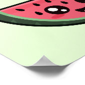 Kawaii Watermelon Poster (Ecke)