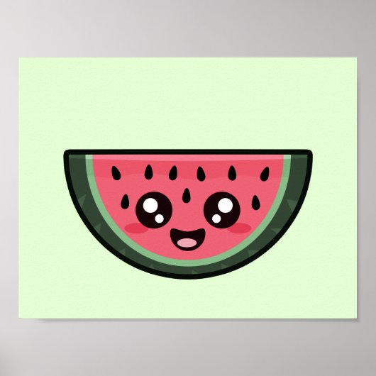 Kawaii Watermelon Poster (Vorne)