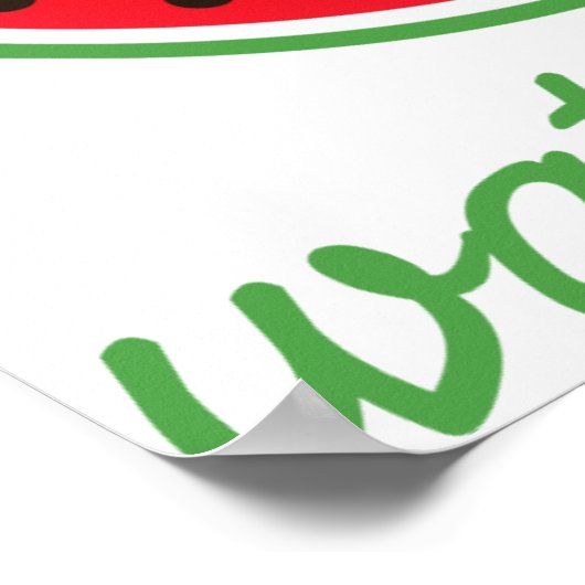 Kawaii Watermelon Poster (Ecke)