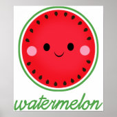 Kawaii Watermelon Poster (Vorne)