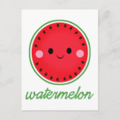 Kawaii Watermelon Postkarte (Vorderseite)