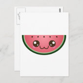 Kawaii Watermelon Postkarte (Vorne/Hinten)