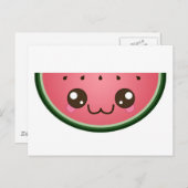 Kawaii Watermelon Postkarte (Vorne/Hinten)