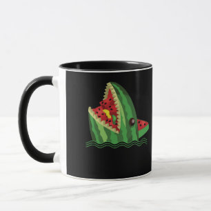 Kawaii Watermelon Shark Fin Familie Sommerurlaub Tasse