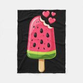 Kawaii Watermelon Slice Popsicle Summer Vacation F Fleecedecke (Vorderseite)