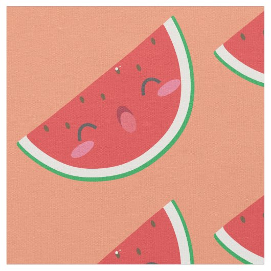 Kawaii Watermelon Stoff (Nahaufnahme)