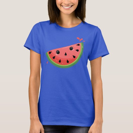Kawaii Watermelon T - Shirt erschüttert (Vorderseite)
