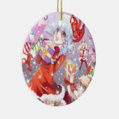 Kawaii Weihnachten Keramikornament (Rechts)