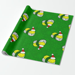 kawaii Weihnachten Tamago Sushi Santa Schneeflocke Geschenkpapier