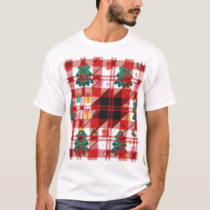 Kawaii-Weihnachtsbaum-Geschenke-Muster T-Shirt