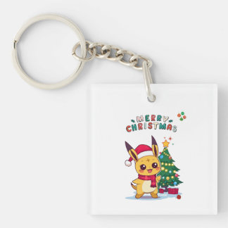 Kawaii Weihnachtsfigur | Ferienkunst für Anime Schlüsselanhänger