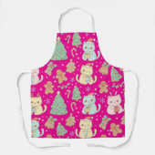 Kawaii Weihnachtskatzen Backapron Schürze (Vorderseite)