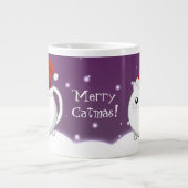 Kawaii-Weihnachtskitze Jumbo-Tasse (Vorderseite)