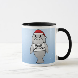 Kawaii Weihnachtsmanatis Tasse