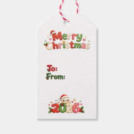Kawaii-Weihnachtsschilder Geschenkanhänger