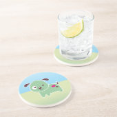 Kawaii Welpe Getränkeuntersetzer (Seite)