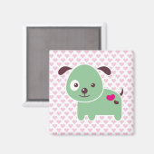 Kawaii-Welpe Magnet (Vorderseite/Rückseite)