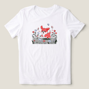 "Kawaii Welpe mit Schmetterlingen   NUR WEISS Tri-Blend Shirt
