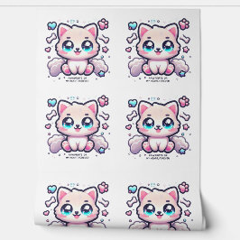 Kawaii Welppy Pawprints auf My Heart, Forever Tapete