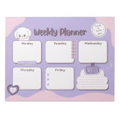 Kawaii Welppy Weekly Planner Notepad Notizblock (Vorderseite)