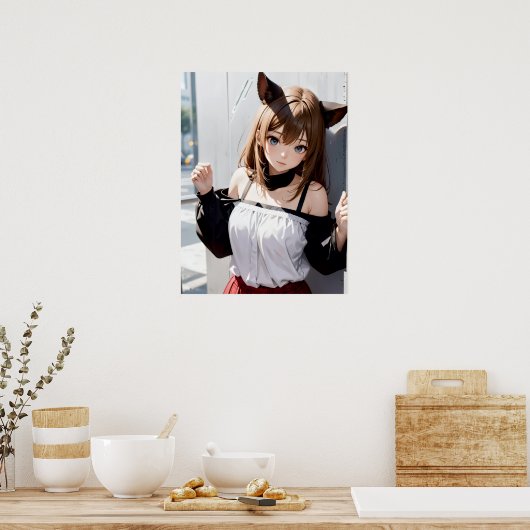 Kawaii Whispers Poster (Küche)