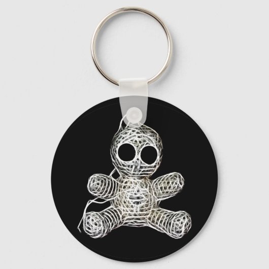 Kawaii White Voodoo Doll Funny Magic Toy Schlüsselanhänger (Vorderseite)