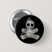 Kawaii White Voodoo Puppe Funny Magic Spielzeug Button (Vorne & Hinten)