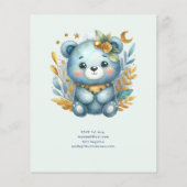 Kawaii WILD ONE 1. Geburtstag Boys BEAR Woodland (Rückseite)