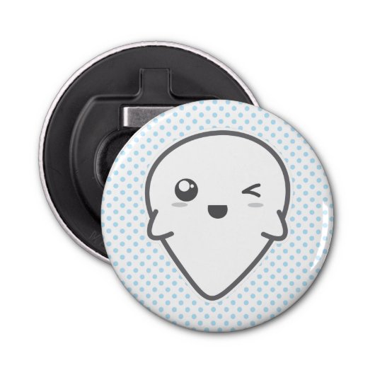 Kawaii Winking Ghost Bottle Opener Flaschenöffner (Vorderseite)