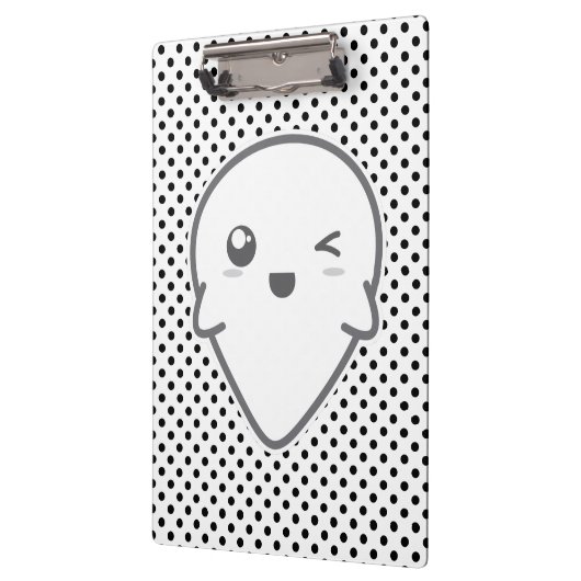 Kawaii Winking Ghost Clip Board Klemmbrett (Links)