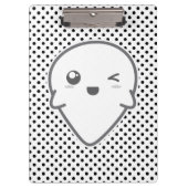 Kawaii Winking Ghost Clip Board Klemmbrett (Vorderseite)