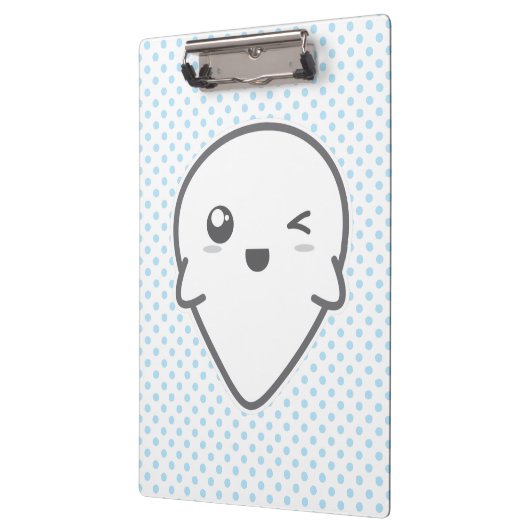 Kawaii Winking Ghost Clip Board Klemmbrett (Links)