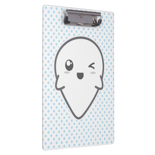 Kawaii Winking Ghost Clip Board Klemmbrett (Rechts)