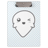 Kawaii Winking Ghost Clip Board Klemmbrett (Vorderseite)