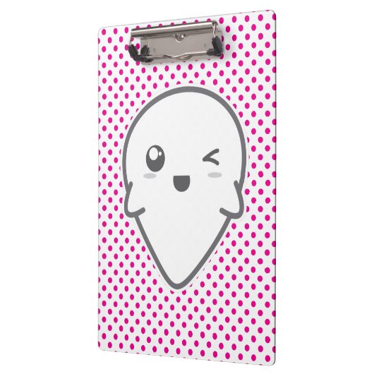 Kawaii Winking Ghost Clip Board Klemmbrett (Links)