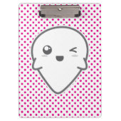 Kawaii Winking Ghost Clip Board Klemmbrett (Vorderseite)