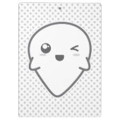 Kawaii Winking Ghost Clip Board Klemmbrett (Rückseite)
