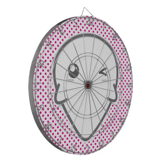 Kawaii Winking Ghost Dart Board Dartscheibe (Vorderseite Links)