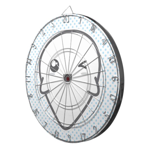 Kawaii Winking Ghost Dart Board Dartscheibe (Vorderseite rechts)