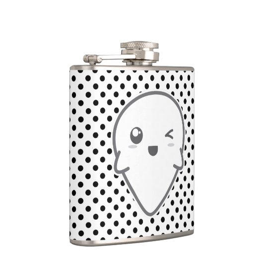 Kawaii Winking Ghost Flask Flachmann (Rechts)