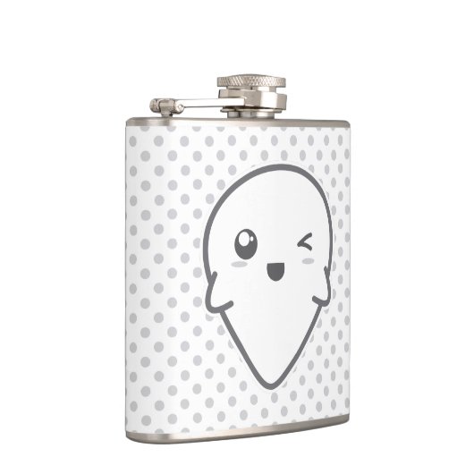 Kawaii Winking Ghost Flask Flachmann (Rechts)