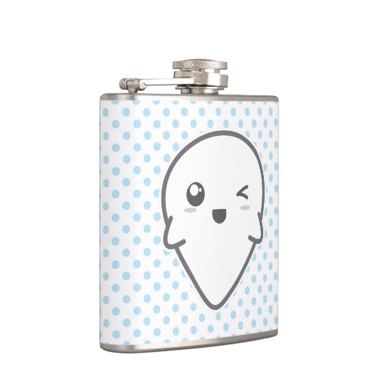 Kawaii Winking Ghost Flask Flachmann (Rechts)