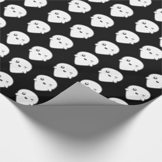 Kawaii Winking Ghost Gift Wrap Geschenkpapier (Ecke)