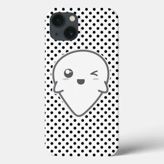 Kawaii Winking Ghost iPad Case (Rückseite)