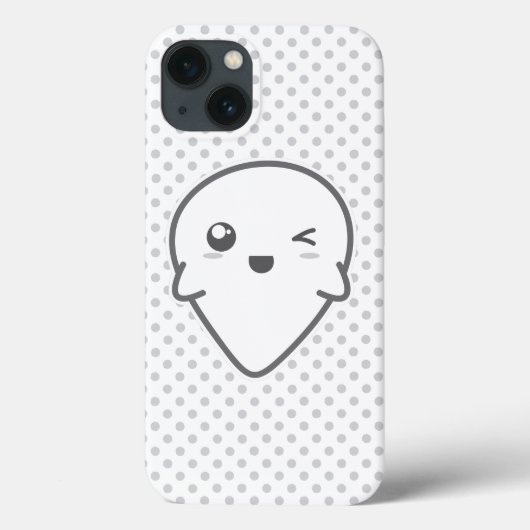 Kawaii Winking Ghost iPad Case (Rückseite)