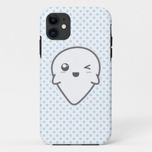 Kawaii Winking Ghost iPhone Case (Rückseite)